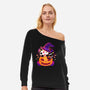 Kitten Witched Pumpkin-Womens-Off Shoulder-Sweatshirt-Vallina84