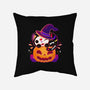 Kitten Witched Pumpkin-None-Removable Cover w Insert-Throw Pillow-Vallina84