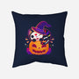 Kitten Witched Pumpkin-None-Removable Cover w Insert-Throw Pillow-Vallina84