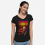 Nostalgia Shape Killer-Womens-V-Neck-Tee-Donnie