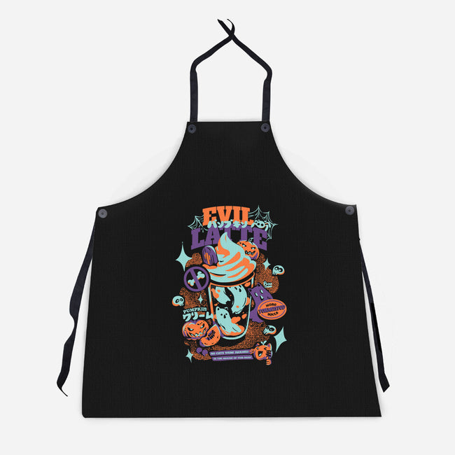 Evil Pumpkin Spice Latte-Unisex-Kitchen-Apron-Estudio Horta