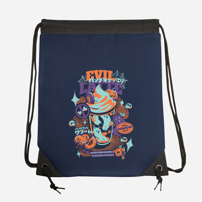 Evil Pumpkin Spice Latte-None-Drawstring-Bag-Estudio Horta