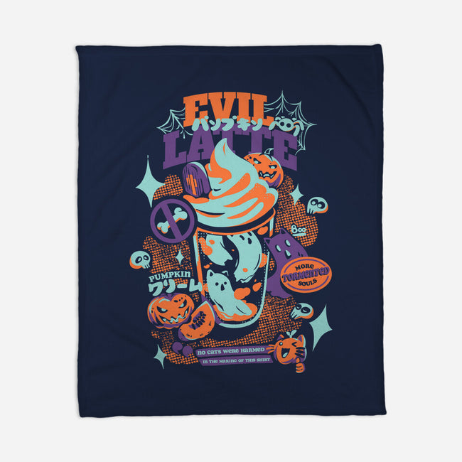 Evil Pumpkin Spice Latte-None-Fleece-Blanket-Estudio Horta