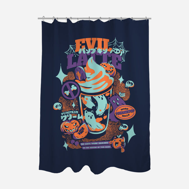 Evil Pumpkin Spice Latte-None-Polyester-Shower Curtain-Estudio Horta