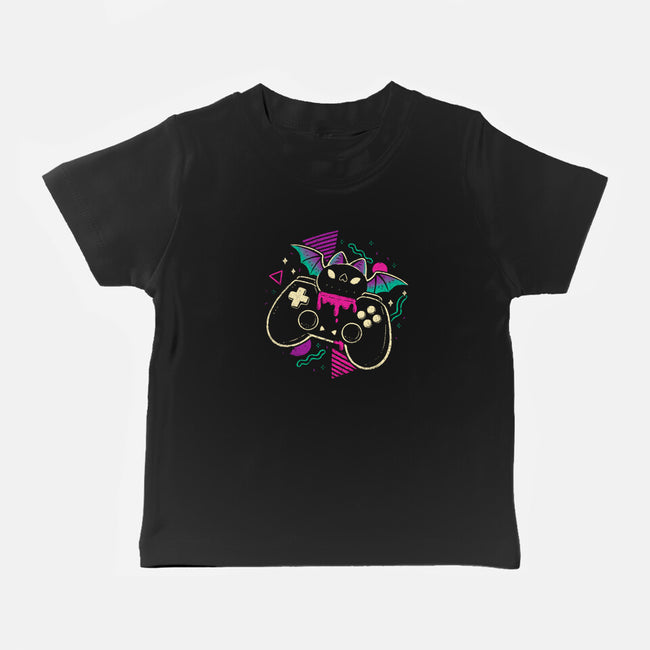 Creepy Cute Gamer Bat-Baby-Basic-Tee-xMorfina