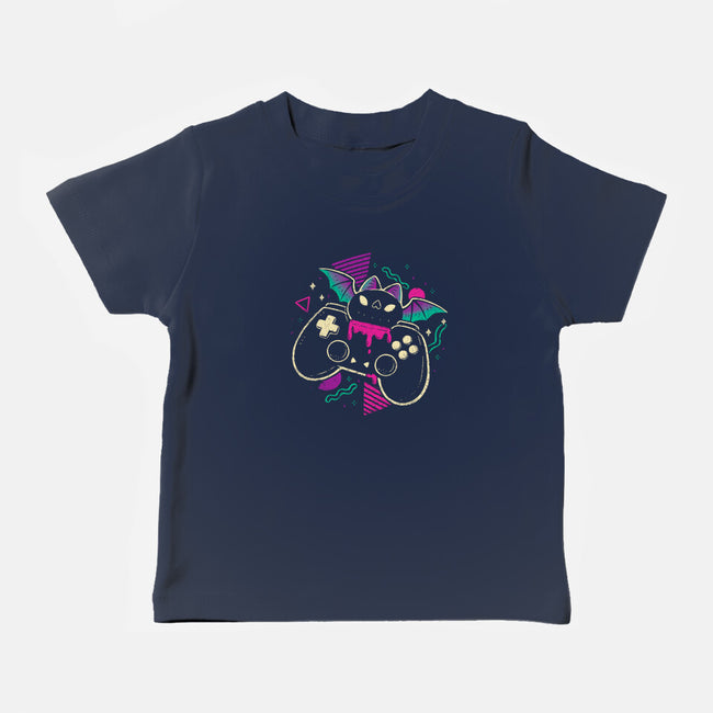 Creepy Cute Gamer Bat-Baby-Basic-Tee-xMorfina