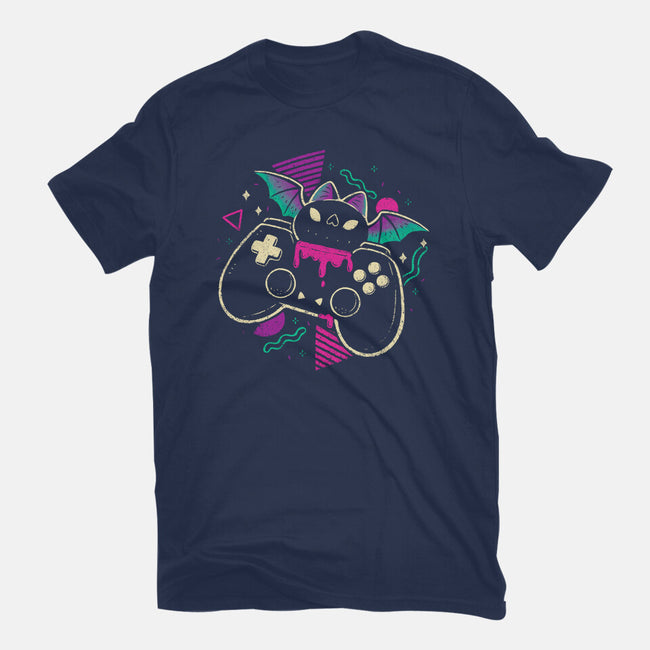 Creepy Cute Gamer Bat-Womens-Basic-Tee-xMorfina