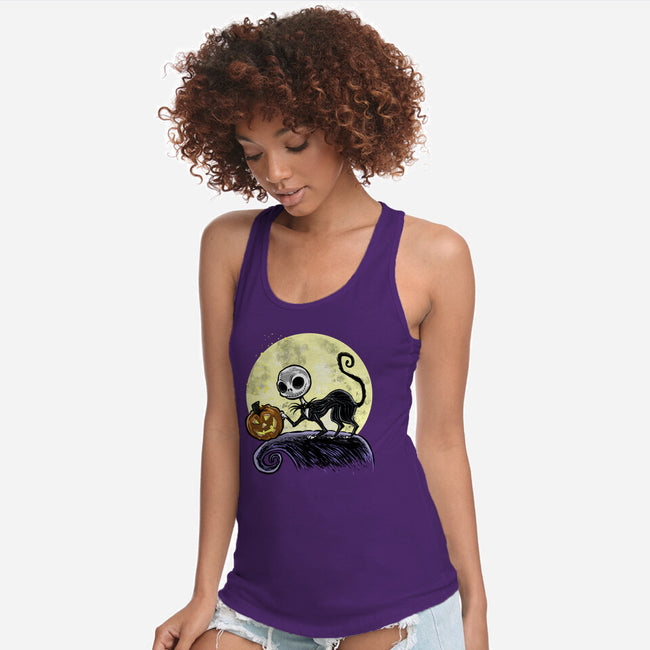 The Game Before Halloween-Womens-Racerback-Tank-zascanauta