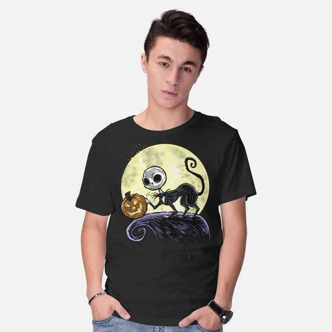 The Game Before Halloween-Mens-Basic-Tee-zascanauta