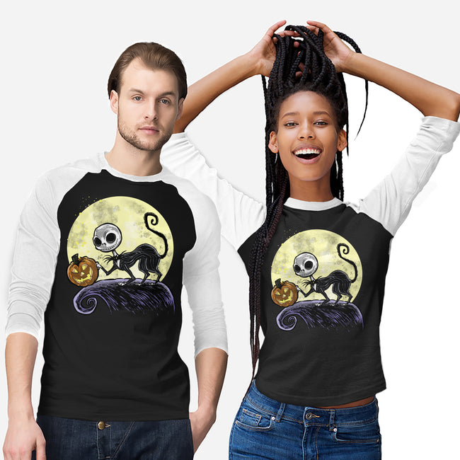 The Game Before Halloween-Unisex-Baseball-Tee-zascanauta