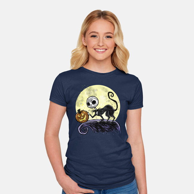 The Game Before Halloween-Womens-Fitted-Tee-zascanauta