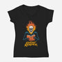 Ghost Reader-Womens-V-Neck-Tee-dfonseca