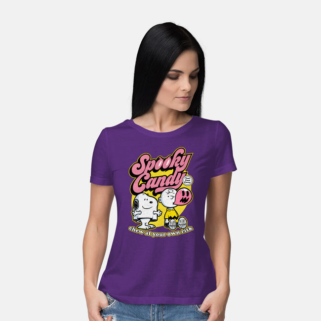 Spooky Beagle Candy-Womens-Basic-Tee-Studio Mootant