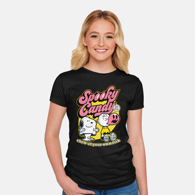 Spooky Beagle Candy-Womens-Fitted-Tee-Studio Mootant