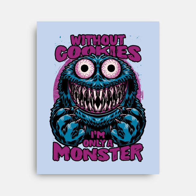 Monster Without Cookies-None-Stretched-Canvas-Studio Mootant