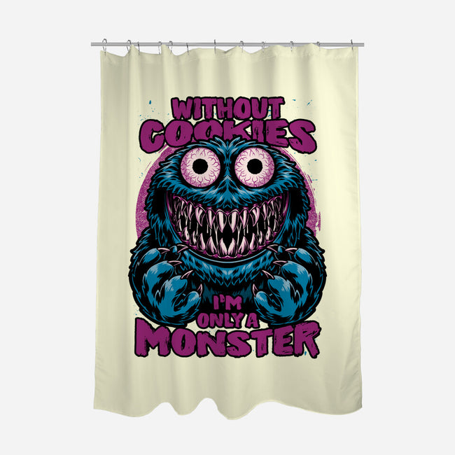 Monster Without Cookies-None-Polyester-Shower Curtain-Studio Mootant