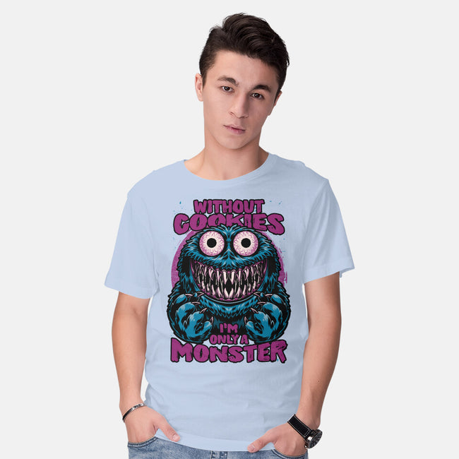 Monster Without Cookies-Mens-Basic-Tee-Studio Mootant