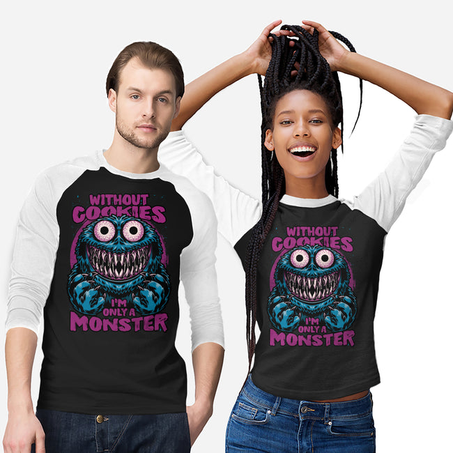 Monster Without Cookies-Unisex-Baseball-Tee-Studio Mootant