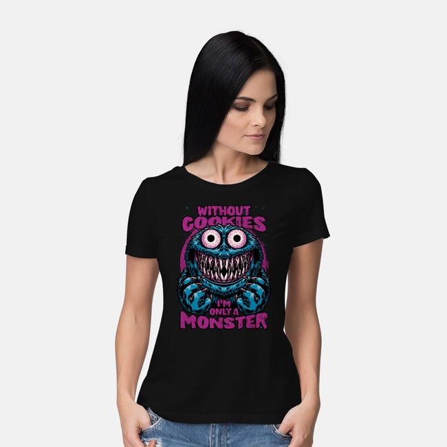 Monster Without Cookies-Womens-Basic-Tee-Studio Mootant