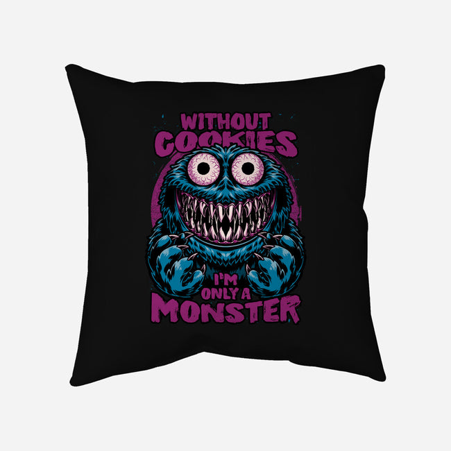 Monster Without Cookies-None-Removable Cover w Insert-Throw Pillow-Studio Mootant