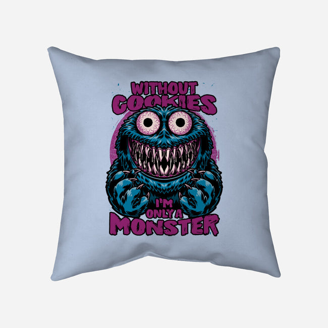 Monster Without Cookies-None-Removable Cover w Insert-Throw Pillow-Studio Mootant