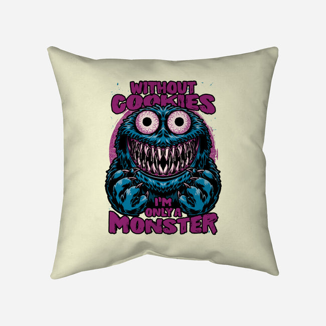 Monster Without Cookies-None-Removable Cover w Insert-Throw Pillow-Studio Mootant