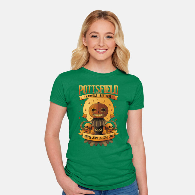 Pottsfield Harvest Festival-Womens-Fitted-Tee-retrodivision