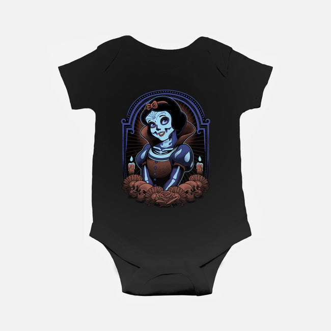 Skull White-Baby-Basic-Onesie-Astrobot Invention