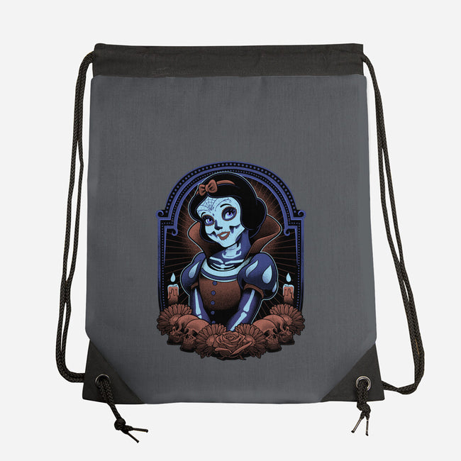 Skull White-None-Drawstring-Bag-Astrobot Invention