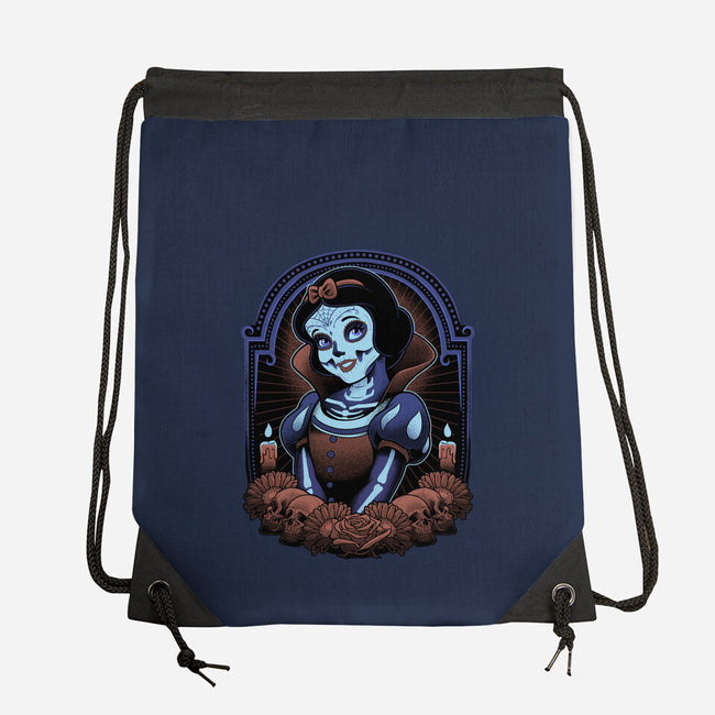 Skull White-None-Drawstring-Bag-Astrobot Invention