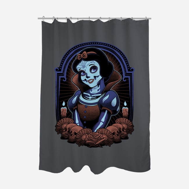 Skull White-None-Polyester-Shower Curtain-Astrobot Invention