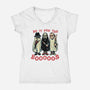 Do It For The Boos-Womens-V-Neck-Tee-glitchygorilla