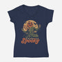 Tis The Season To Be Spooky-Womens-V-Neck-Tee-eduely