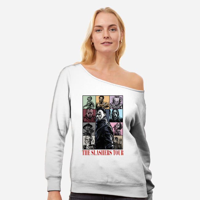 The Slashers Tour-Womens-Off Shoulder-Sweatshirt-zascanauta