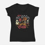 Up To No Good Social Club-Womens-V-Neck-Tee-glitchygorilla