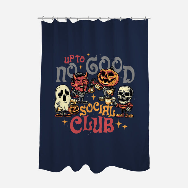 Up To No Good Social Club-None-Polyester-Shower Curtain-glitchygorilla