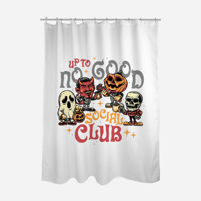 Up To No Good Social Club-None-Polyester-Shower Curtain-glitchygorilla