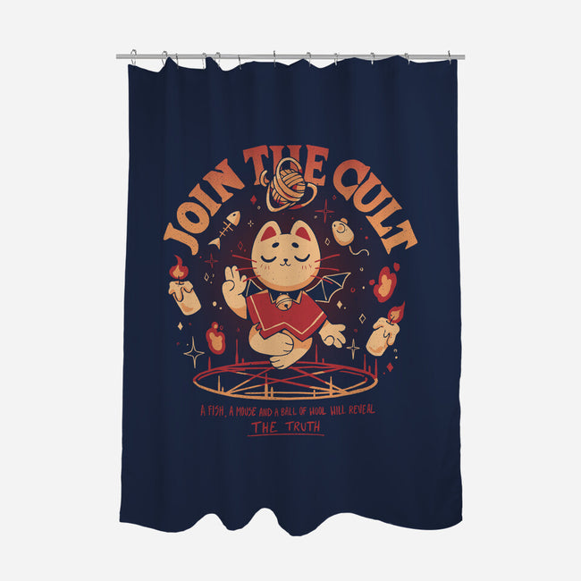 Join The Cat Cult-None-Polyester-Shower Curtain-yumie