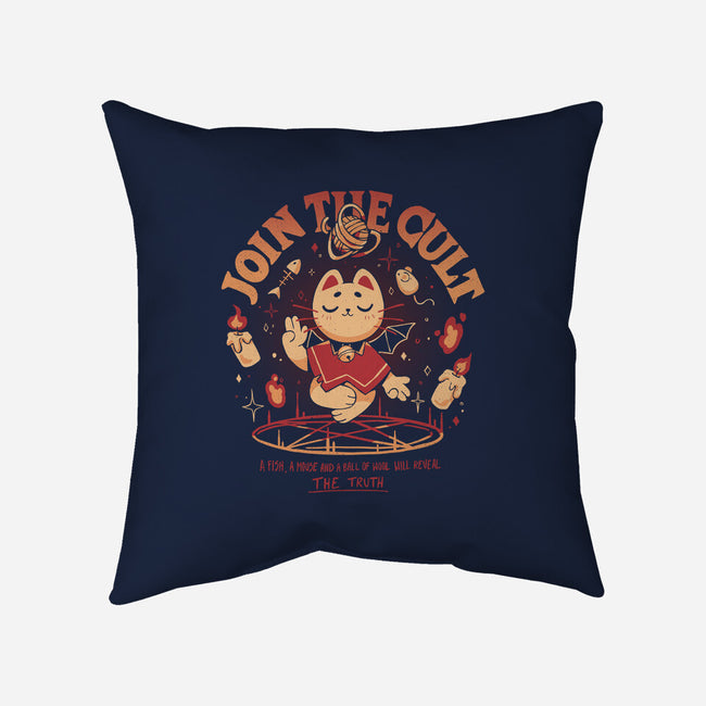 Join The Cat Cult-None-Removable Cover w Insert-Throw Pillow-yumie