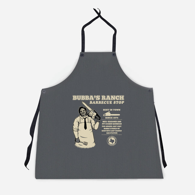 Texas BBQ Stop-Unisex-Kitchen-Apron-pigboom