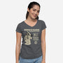 Texas BBQ Stop-Womens-V-Neck-Tee-pigboom