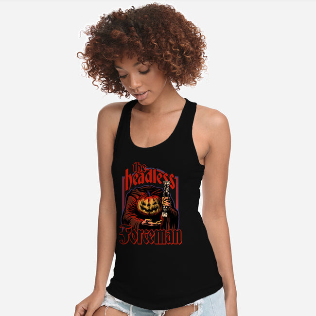 The Headless Forceman-Womens-Racerback-Tank-Wheels