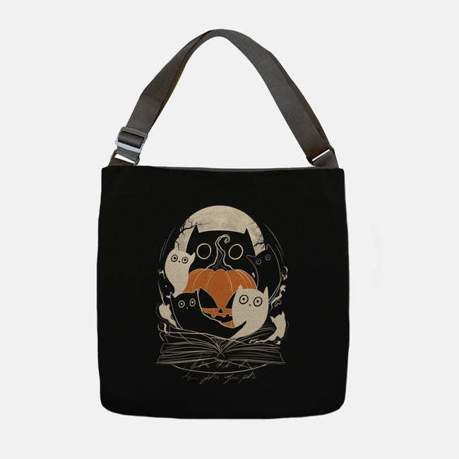 Ghostly Cats-None-Adjustable Tote-Bag-fanfabio