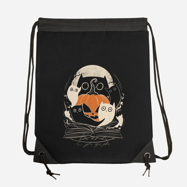 Ghostly Cats-None-Drawstring-Bag-fanfabio