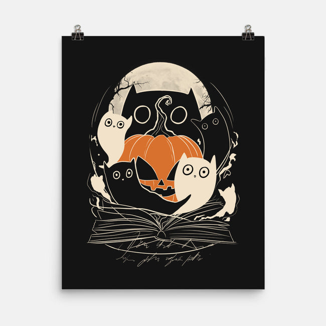 Ghostly Cats-None-Matte-Poster-fanfabio