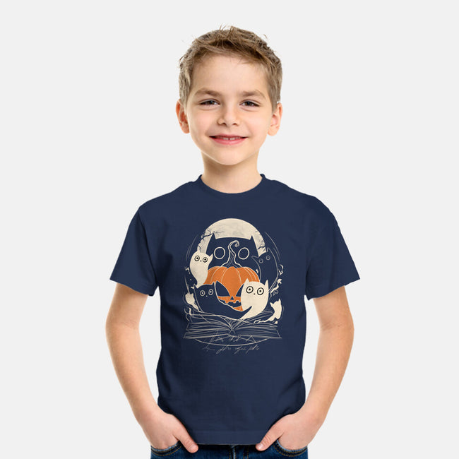 Ghostly Cats-Youth-Basic-Tee-fanfabio