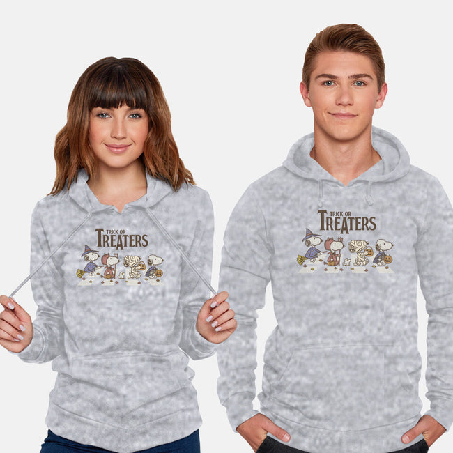 Trick Or Treat Road-Unisex-Pullover-Sweatshirt-Xentee