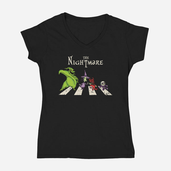 Nightmare's Road-Womens-V-Neck-Tee-turborat14