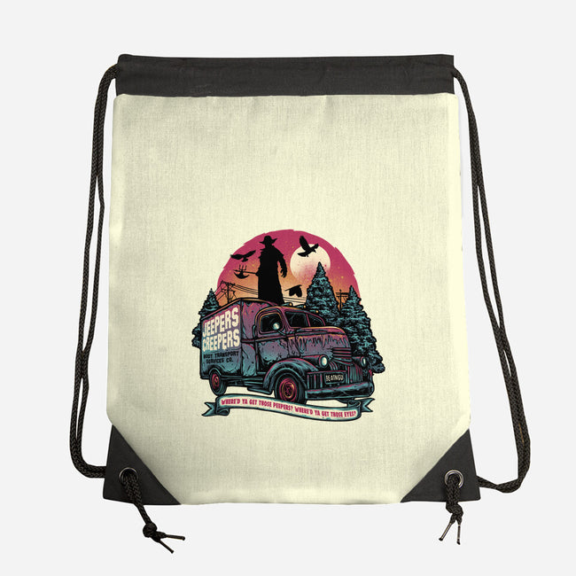 Creepers Transport Service-None-Drawstring-Bag-glitchygorilla