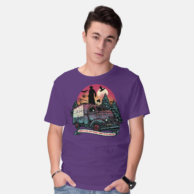 Creepers Transport Service-Mens-Basic-Tee-glitchygorilla